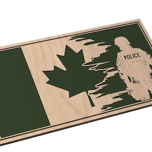 Tattered Flag 1  Canada  Police Officer - SVG - Digital Download