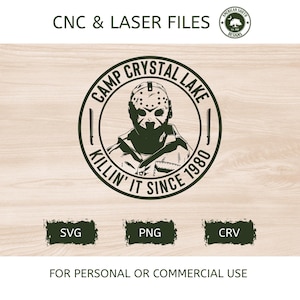 Halloween Sign 4  Camp Crystal Lake - SVG -  CNC Laser File (Digital Download)
