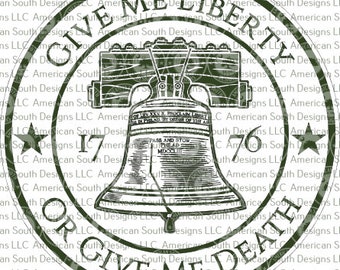 Give Me Liberty - Liberty Bell Round - SVG - CNC Laser File