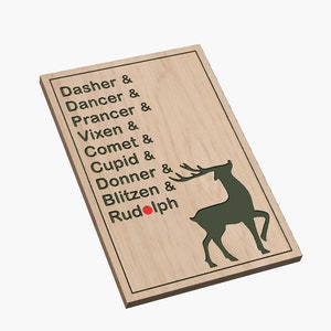 Santa&#39;s Reindeer - SVG - Digital Download