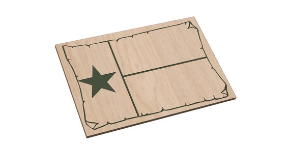 Texas State Flag Worn - SVG