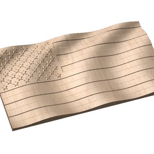 Wavy Flag Models - 10 Total  ***STL and Grayscale Files***  CNC Router Templates  Wavy 3D Flags
