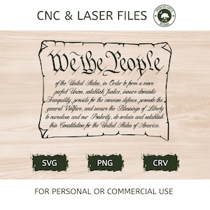 We The People Scroll - SVG -  CNC Laser File (Digital Download)