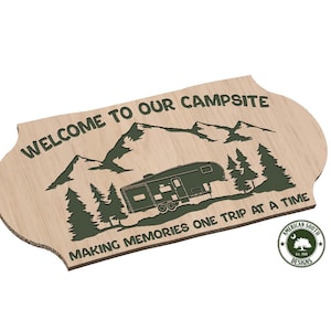 Campsite Sign  Fifth Wheel - SVG
