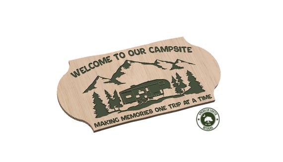 Campsite Sign  Fifth Wheel - SVG