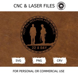Not All Wounds Are Visible - Stitching - SVG - CNC Laser Datei (Digitaler Download)