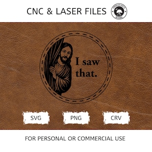 Jesús - Yo Vi Eso - Costura - SVG - Archivo láser CNC (Descarga digital)