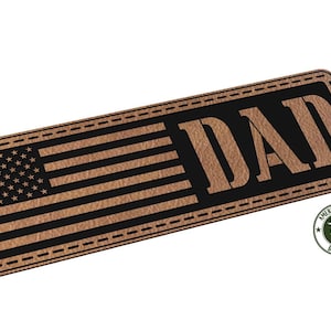 Bandiera americana papà - Ricamo - SVG - Download digitale