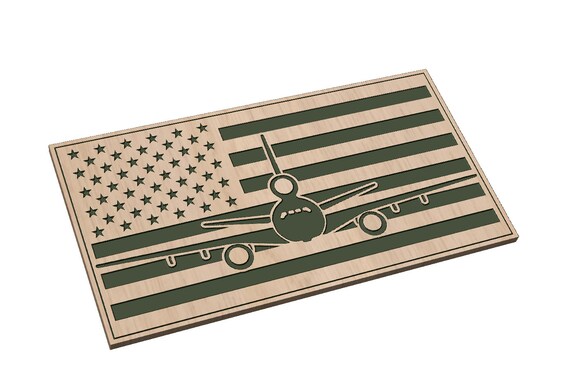 American Flag with KC10 - SVG