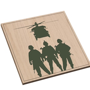Soldiers and Helicopter - SVG - Digital Download