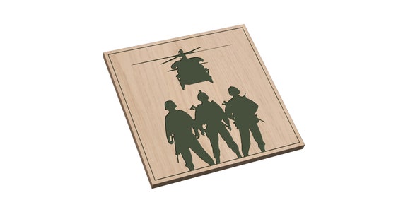 Soldiers and Helicopter - SVG