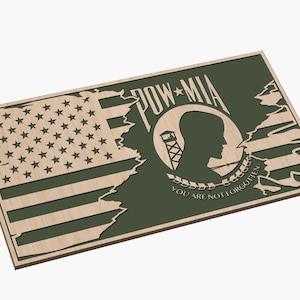Tattered Flag Design 7  POWMIA - SVG - Digital Download