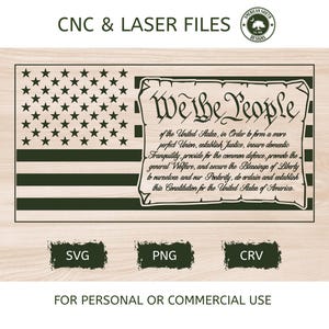We The People Constitution Flag - SVG -  CNC Laser File (Digital Download)