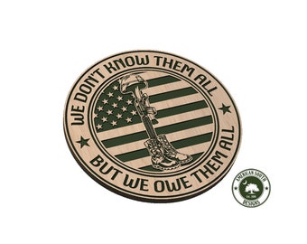 We Don't Know Them All - Flag and Battle Cross - SVG -  CNC Laser File (Digital Download)