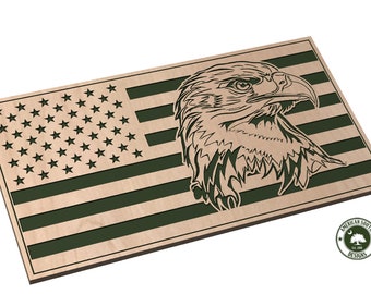 American Flag with Eagle Head - SVG