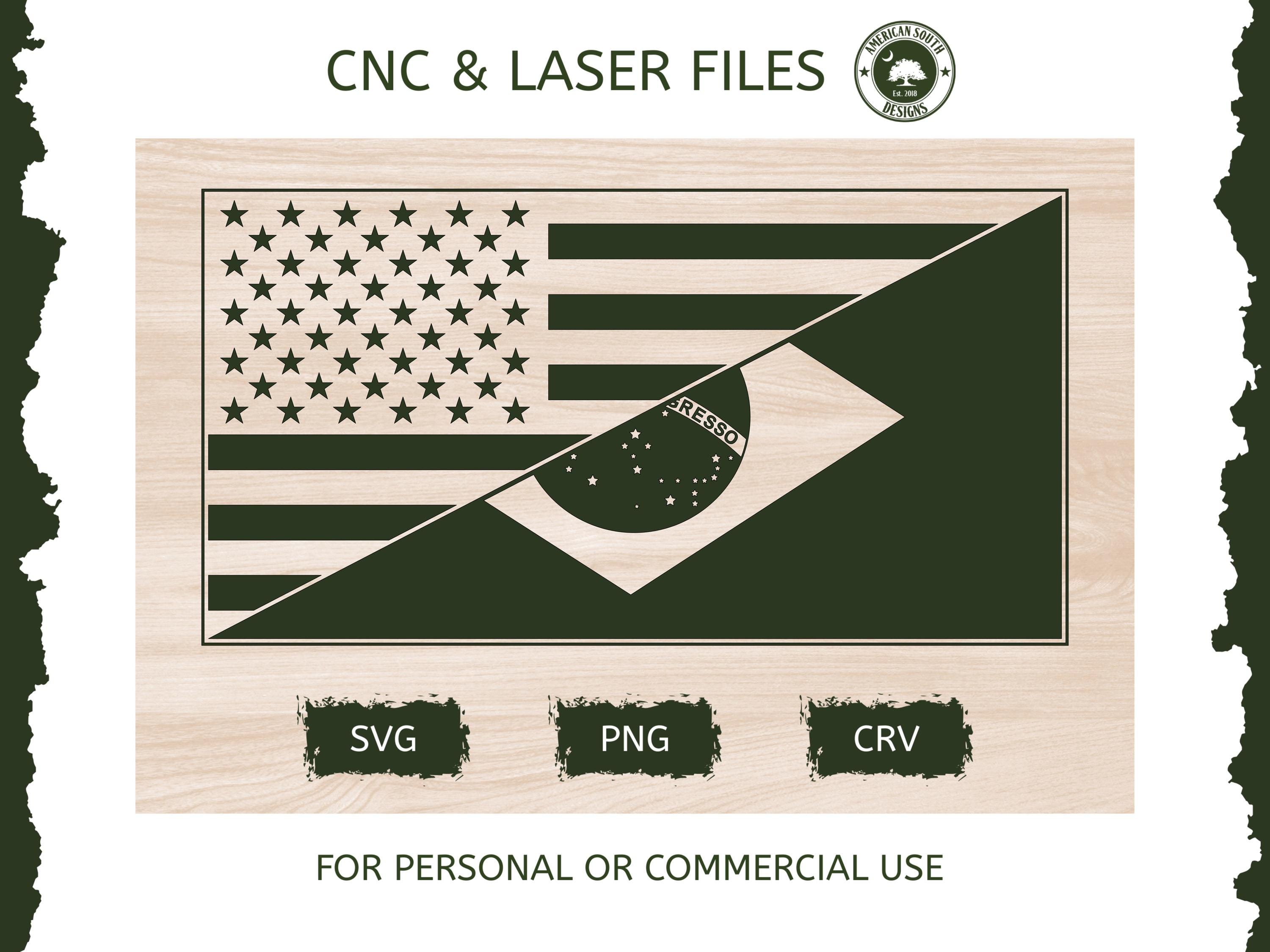 ブラジル国旗を斜めに分割した国旗 - SVG - CNCレーザーファイル