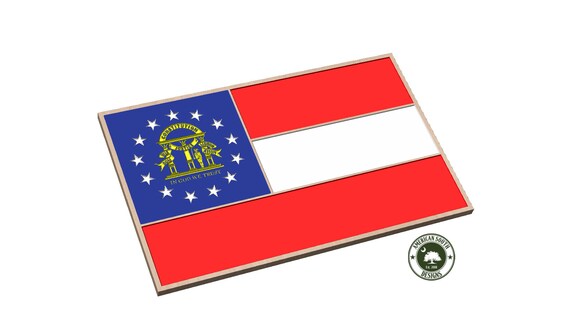 Georgia  State Flag   Files for CNC - SVG