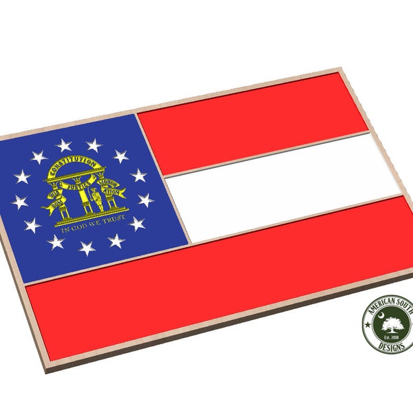 Georgia  State Flag   Files for CNC - SVG