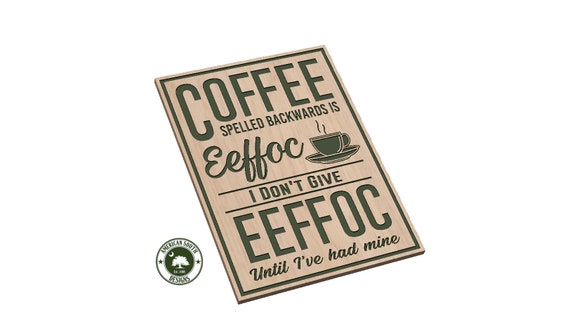 EEFFOC  Coffee Spelled Backwards - SVG