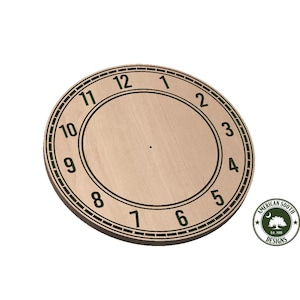 Clock Base with Numbers - 1 - SVG - Digital Download