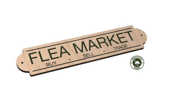 Flea Market - Long Sign - SVG