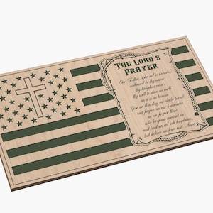 The Lord&#39;s Prayer Scroll Flag - SVG - Digital Download