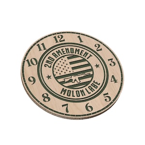 2nd Amendment Molon Labe Clock - SVG - Digital Download