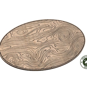 Superposición de vetas de madera - Ovalada - SVG - Descarga digital