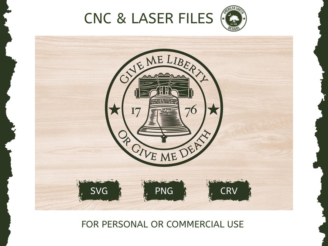 Give Me Liberty - Liberty Bell Round - SVG - CNC Laser File