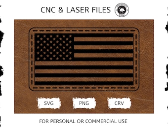 American Flag - Stitching - SVG -  CNC Laser File (Digital Download)