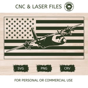 Drapeau C130 - SVG - fichier laser CNC (téléchargement numérique)