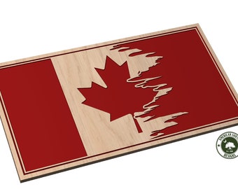 Tattered Flag 1  Canada - SVG