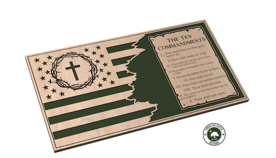 Tattered Flag 3 - The Ten Commandments - SVG