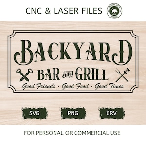 Bord achtertuin bar - SVG - CNC-laserbestand (digitale download)