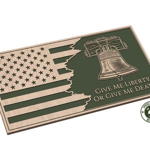Bandeira esfarrapada 3 Liberty Bell - SVG - Download digital