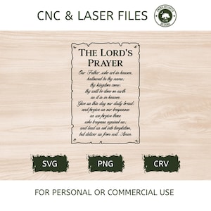 La preghiera del Signore - SVG - File per taglio laser CNC (Download digitale)