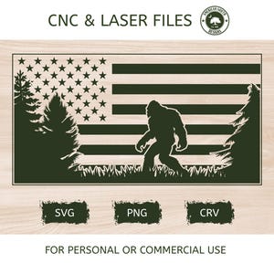 Squatch Flag - SVG -  CNC Laser File (Digital Download)
