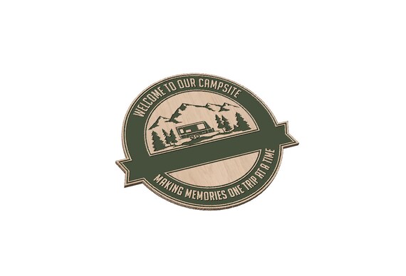 Camping Sign Template - SVG