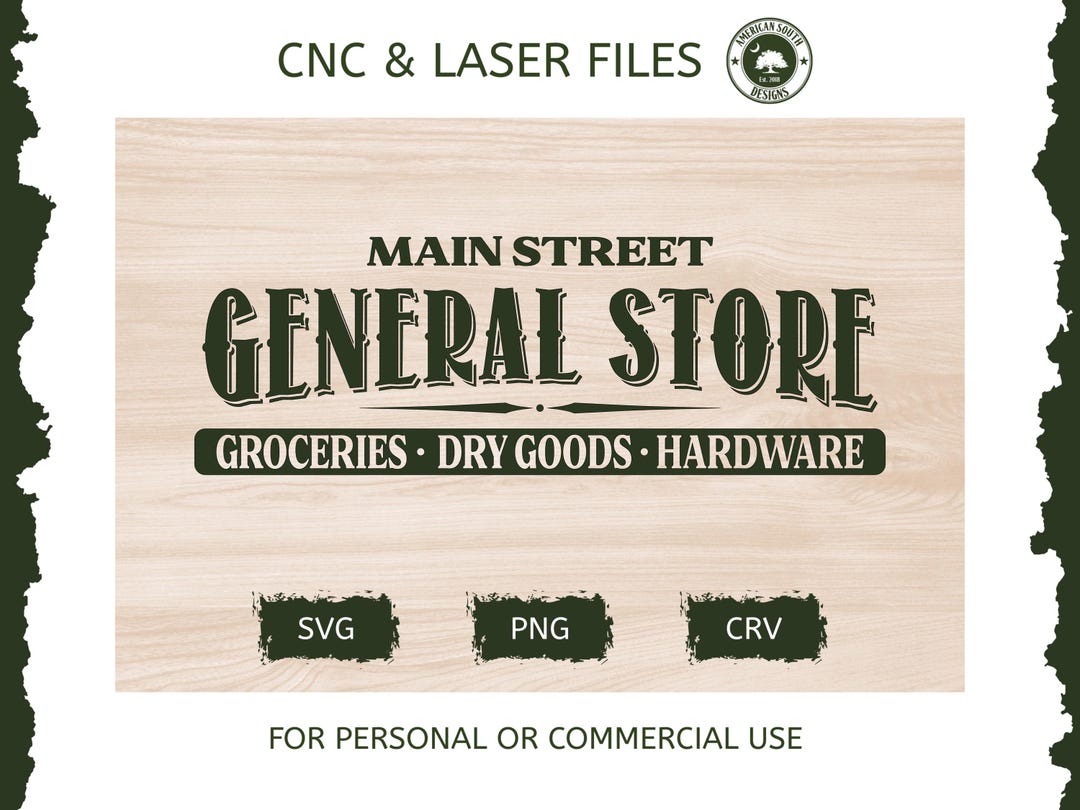 General Store Sign - SVG - CNC Laser File (digital Download) - Etsy