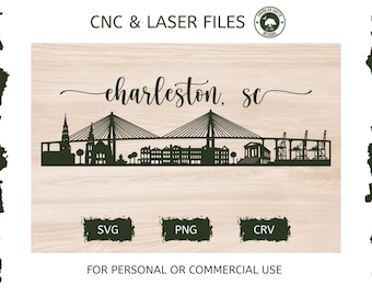 Charleston, SC Skyline - SVG -  CNC Laser File (Digital Download)