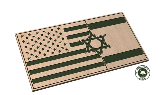 Split American - Israel Flag - SVG