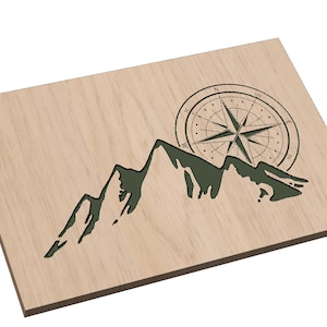 Kompass mit Berg - SVG - Digital Download