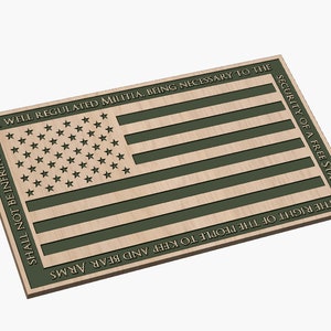 2nd Amendment Flag with Border Blank - SVG - Digital Download