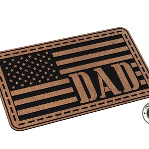 Bandiera americana con papà - Ricamo - SVG - Download digitale