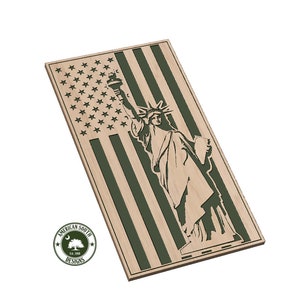 Bandeira Vertical da Estátua da Liberdade - SVG - Download Digital