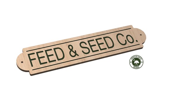 Feed and Seed Co. Long Sign - SVG