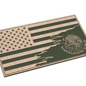 Tattered Corner Flag  Mexico Flag - SVG - Digital Download