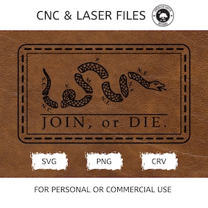 Join or Die - Stitching - SVG -  CNC Laser File (Digital Download)