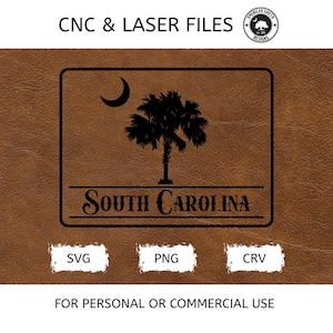 South Carolina Hat Patch - SVG -  CNC Laser File (Digital Download)