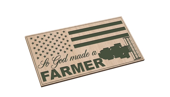 So God Made A Farmer Flag - SVG